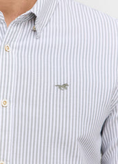 Męska Koszula Mustang Style Edinburg Green Stripe 1016953 12800