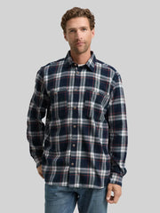 Męska Koszula Tom Tailor Comfort Checked Shirt Navy Multicolor Check 1047337 38516