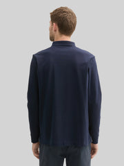 Męska Koszulka Polo Tom Tailor Basic Polo LS Sky Captain Blue 1043278 10668