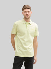 Męska Koszulka Polo Tom Tailor Printed Polo Lime Green Two Tone Pique 1045629 37704