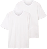 Dwupak Męska Koszulka Tom Tailor Doublepack Crewneck Tee White 1037741 20000