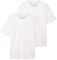 Dwupak Męska Koszulka Tom Tailor Doublepack Crewneck Tee White 1037741 20000