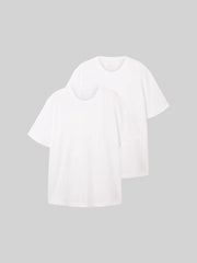 Dwupak Męska Koszulka Tom Tailor Doublepack Crewneck Tee White 1039970 20000
