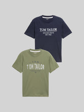 Dwupak Męska Koszulka Tom Tailor Doublepack T-shirt Oak Leaf Green 1048076 10314