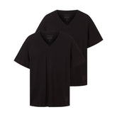 Dwupak Męska Koszulka Tom Tailor Doublepack V-neck Tee Black 1037738 29999