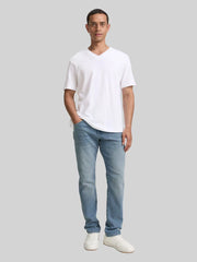 Zestaw Męskich Koszulek Tom Tailor Dwupak V-neck Tee White 1037738 20000