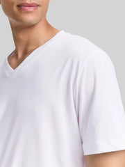 Zestaw Męskich Koszulek Tom Tailor Dwupak V-neck Tee White 1037738 20000