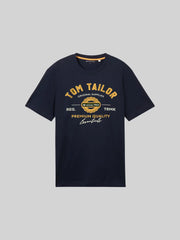 Męska Koszulka Tom Tailor Logo Tee Dark Blue 1037735 10302