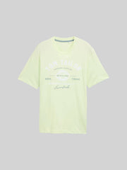 Męska Koszulka Tom Tailor Logo Tee Lime Cream Green 1037735 29078