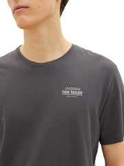 Męska Koszulka Tom Tailor Printed T-shirt Tarmac Grey 1042195 10899