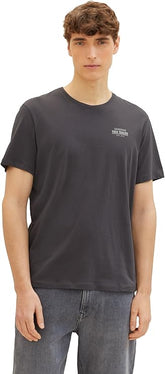 Męska Koszulka Tom Tailor Printed T-shirt Tarmac Grey 1042195 10899