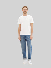Męska Koszulka Tom Tailor Printed T-shirt White 1042195 20000
