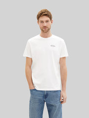 Męska Koszulka Tom Tailor Printed T-shirt White 1042195 20000