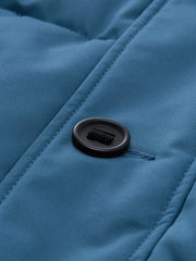 Męska Kurtka Tom Tailor Puffer Jacket With Hood Real Teal Blue 1046971 38224