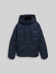 Męska Kurtka Tom Tailor Puffer Jacket With Hood Sky Captain Blue 1046971 10668