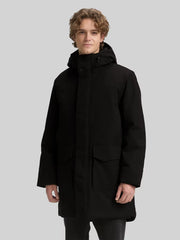 Męska Kurtka Tom Tailor Tech Hooded Parka Black 1046899 29999