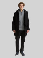 Męska Kurtka Tom Tailor Tech Hooded Parka Black 1046899 29999