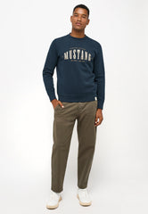 Męska Bluza Nierozpinana Mustang Style Ben Crewneck Carbon 1014505 4135