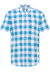 Męska koszula Mustang Style Berkeley Blue Big Vichy Check 1016471 12737