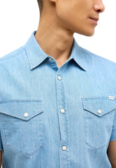 Męska koszula Mustang Style Eloy Denim Blue 1016467 5000 100