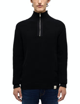 Męski Sweter Mustang Style Emil T Ziptroyer Black 1014440 4142