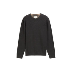 Męski Sweter Tom Tailor Structured Crewneck Knit Black Grey Melange 1047570 10617