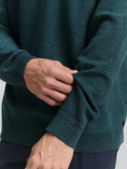 Męski Sweter Tom Tailor Structured Crewneck Knit Jasper Green Navy Twotone 1047570 38770