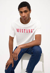 Męski T-Shirt Koszulka Mustang Style Austin Cannoli Cream 1014695 2084