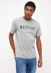 Męski T-Shirt Koszulka Mustang Style Austin Mid Grey Melange 1014695 4140