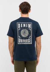 Męski T-Shirt Mustang Style Akron Dark Sapphire 1016869 4136