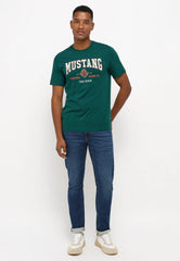 Męski T-Shirt Mustang Style Alex C Print June Bug 1014462 6485