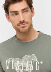 Męski T-Shirt Mustang Style Austin Agave Green 1016858 6473