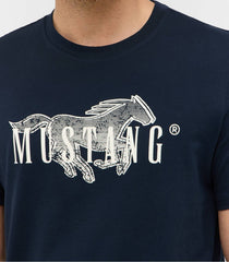 Męski T-Shirt Mustang Style Austin Dark Sapphire 1016858 4136