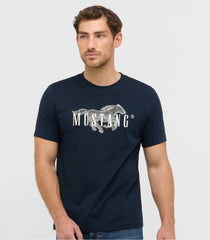 Męski T-Shirt Mustang Style Austin Dark Sapphire 1016858 4136