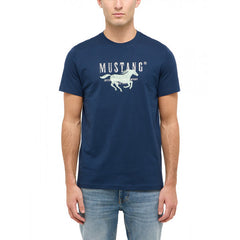 Męski T-Shirt Mustang Style Austin Dress Blues 1016484 5334