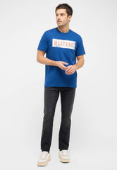 Męski T-Shirt Mustang Style Austin Navy Peony 1016274 5445
