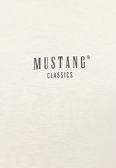 Męski T-Shirt Mustang Austin Koszulka Nadruk Logo Light Gray 1015828 3003