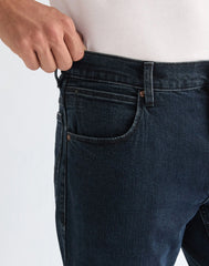Męskie Jeansy Proste Wrangler Straight Blue Black 112126009