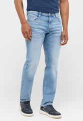 Męskie Spodnie Jeansowe Mustang Denver Straight Denim Blue 1014878 5000 414