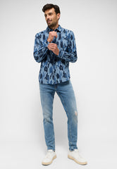 Męskie Spodnie Jeansowe Mustang Oregon Slim Denim Blue 1015865 5000 424