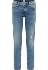 Męskie Spodnie Jeansowe Mustang Oregon Slim Denim Blue 1015865 5000 424