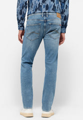 Męskie Spodnie Jeansowe Mustang Oregon Slim Denim Blue 1015865 5000 424