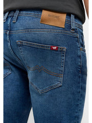 Męskie Spodnie Jeansowe Mustang Oregon Slim Denim Blue 1015865 5000 703