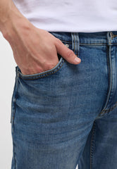 Męskie Spodnie Jeansowe Mustang Tramper Straight Denim Blue 1013716 5000 583