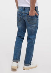 Męskie Spodnie Jeansowe Mustang Tramper Straight Denim Blue 1013716 5000 583