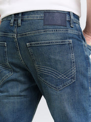 Męskie Spodnie Jeansowe Marvin Straigh Used Mid Stone Blue Denim Proste 1047981 10119