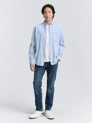 Męskie Spodnie Jeansowe Marvin Straigh Used Mid Stone Blue Denim Proste 1047981 10119