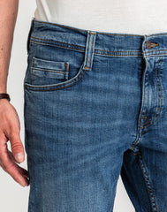 Męskie Spodnie Jeansowe Mustang Oregon Slim Denim Blue 1015042 5000 583
