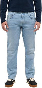 Męskie Spodnie Jeansowe Mustang Style Denver Straight Denim Blue 1017444 5000 314
