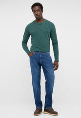 Męskie Spodnie Jeansowe Mustang Style Denver Straight Denim Blue 1018274 5000 783